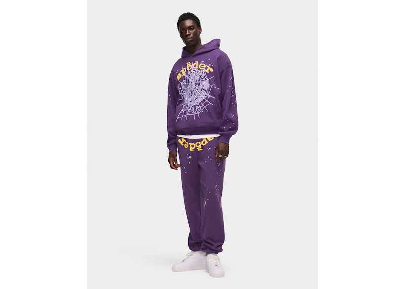 Sp5der Star OG Web V2 Hoodie Purple