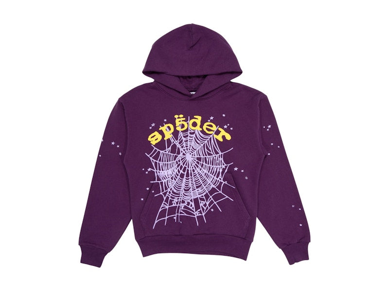 Sp5der Star OG Web V2 Hoodie Purple