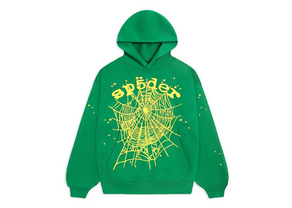 Sp5der Star OG Web V2 Hoodie Slime Green
