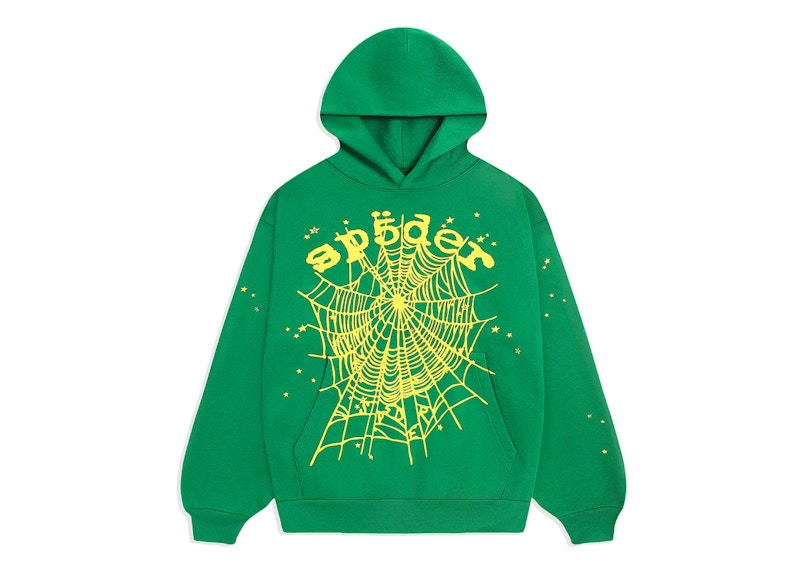 Sp5der Star OG Web V2 Hoodie Slime Green