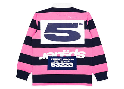 Sp5der T&F Patch Rugby Shirt Pink/Navy