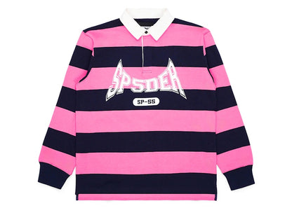 Sp5der T&F Patch Rugby Shirt Pink/Navy