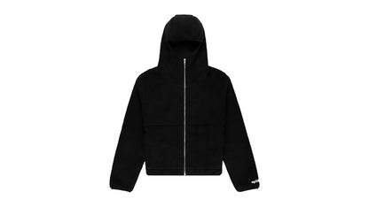 Sp5der Teddy Fleece Zip Up Sweatshirt Black