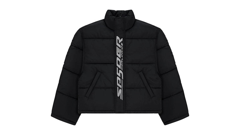 Sp5der Trackhawk Puffer Jacket Black