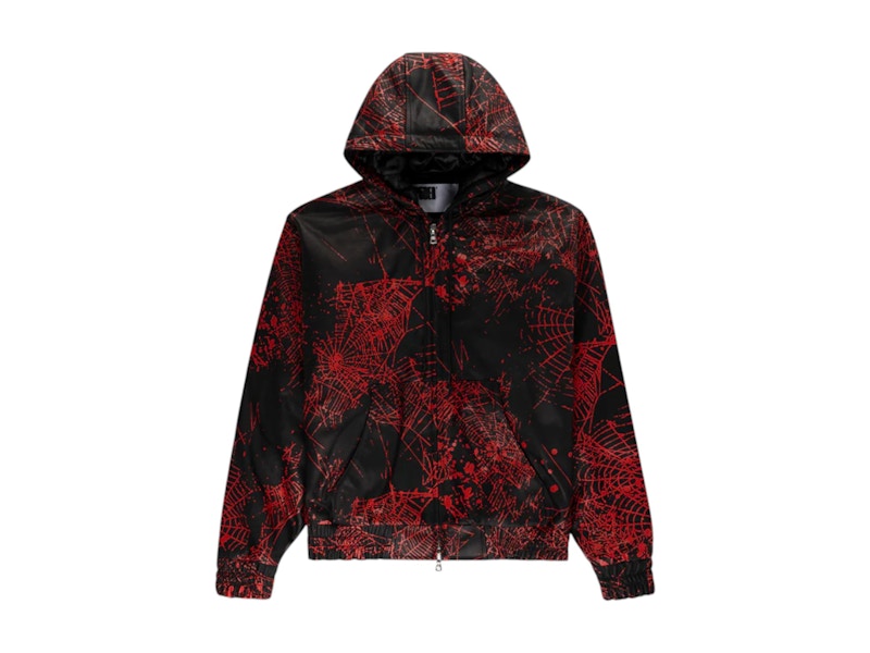 Sp5der V2 Web Leather Jacket Black