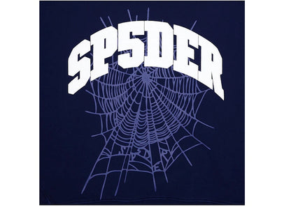 Sp5der Varsity Web Crewneck Navy