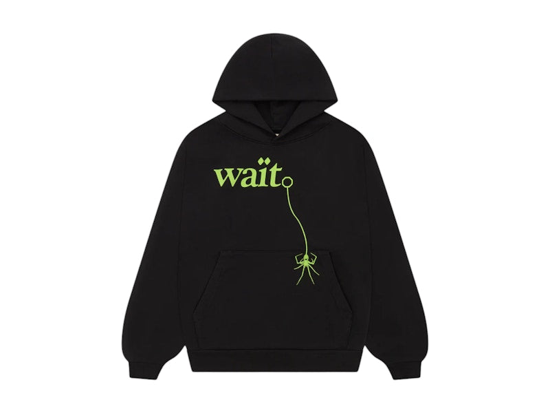 Sp5der Wait Hoodie Black