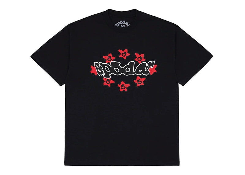 Sp5der Warped Tee Black
