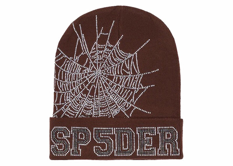 Sp5der Web Beanie Brown