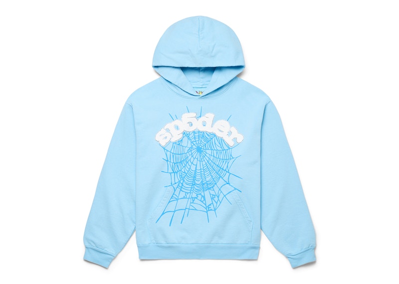 Sp5der Web Hoodie Sky Blue