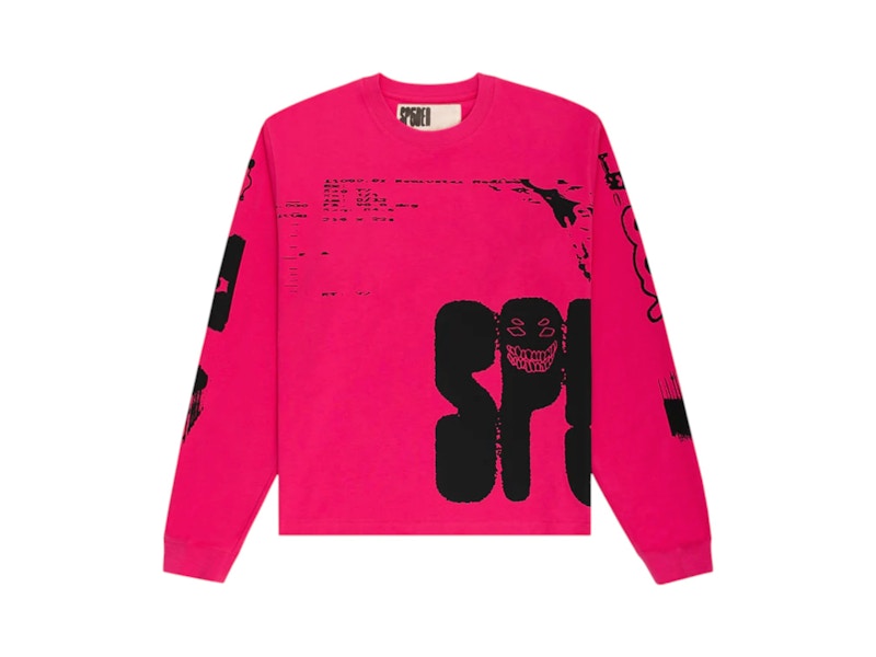 Sp5der X-Ray L/S Tee Pink