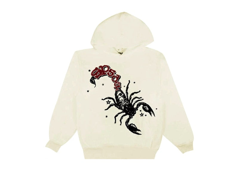 Sp5der x Mariah The Scientist Scorpion Hoodie Cream
