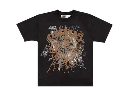 Sp5der x Travis Scott Cactus Jack Airbrush T-shirt Black