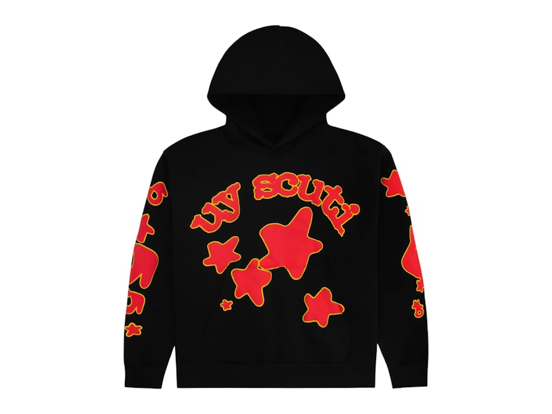 Sp5der x UY SCUTI Hoodie Black/Red