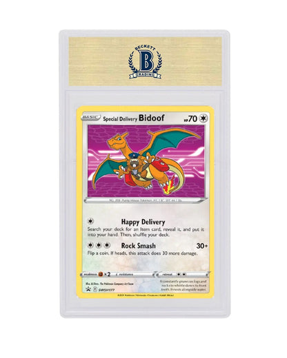 Special Delivery Bidoof 2021 Pokémon TCG Black Star Promos Bidoof Day Holo #177 (PSA or BGS Graded)