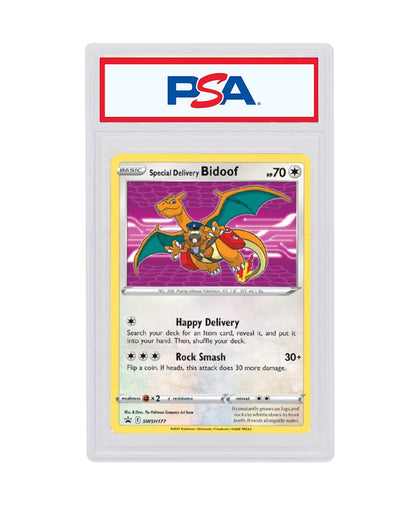 Special Delivery Bidoof 2021 Pokémon TCG Black Star Promos Bidoof Day Holo #177 (PSA or BGS Graded)