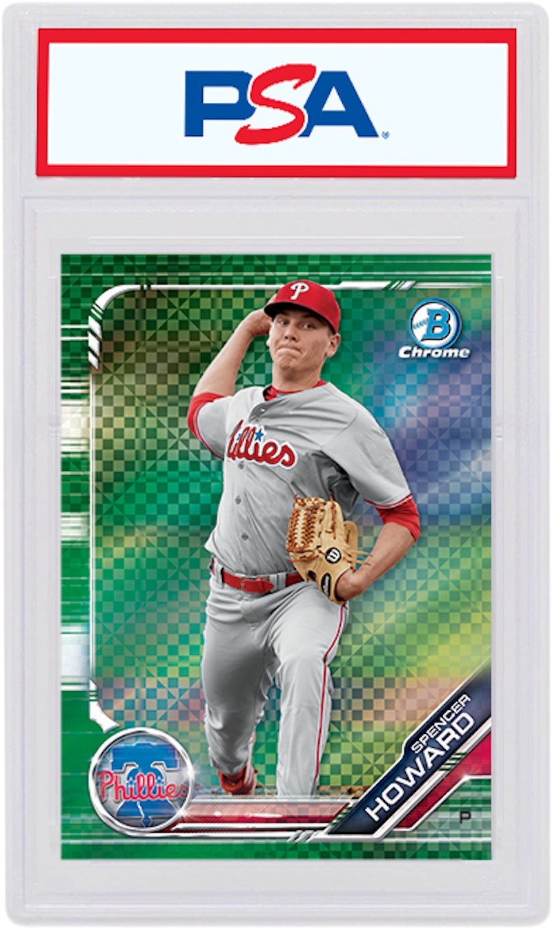 Spencer Howard 2019 Bowman Chrome X Green X-Fractor /31 BCP-161 (PSA or BGS Graded)