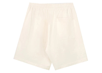 Sporty & Rich Avant Garde Logo Gym Short Cream/Merlot