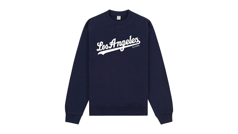Sporty & Rich Dodgers Crewneck Navy/White