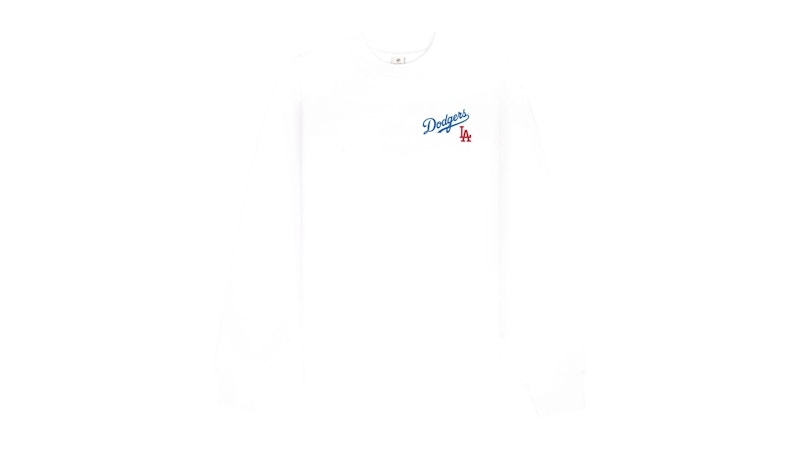 Sporty & Rich Dodgers Serif Crewneck White/Team Blue