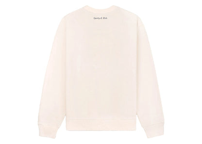 Sporty & Rich Eden Crest Crewneck Cream/Navy