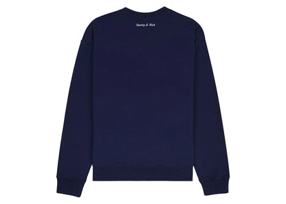 Sporty & Rich Eden Crest Crewneck Navy/White