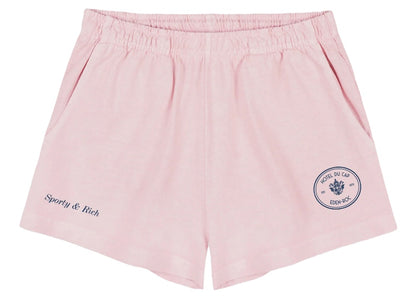 Sporty & Rich Eden Crest Disco Short Eden Pink/Navy