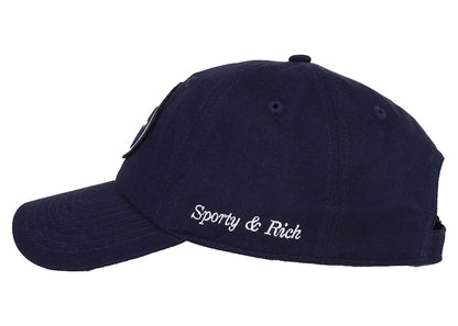 Sporty & Rich Eden Crest Hat Navy/White