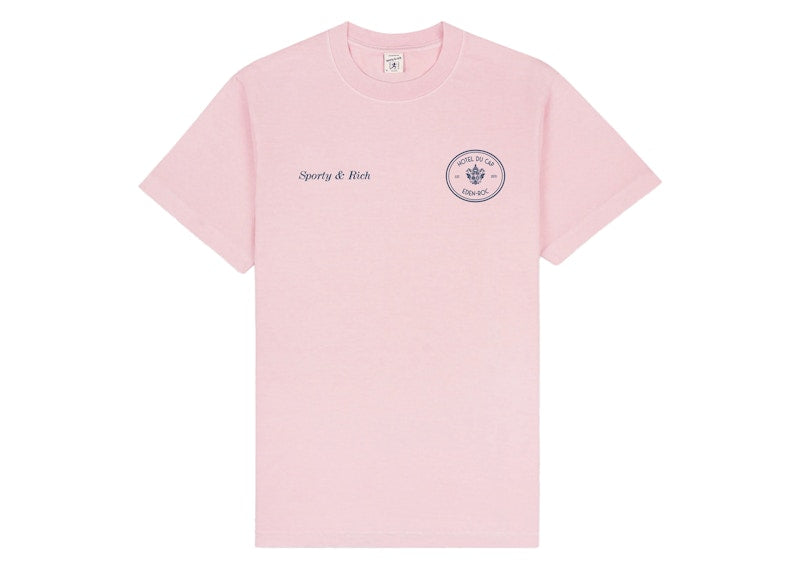 Sporty & Rich Hotel du Cap T-shirt Eden Pink/Navy