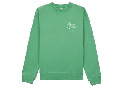 Sporty & Rich Stars Health Crew Crewneck Jolly Green/White