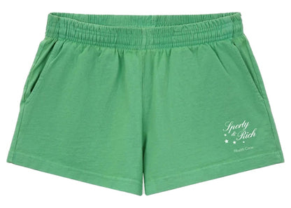 Sporty & Rich Stars Health Crew Disco Short Jolly Green/White