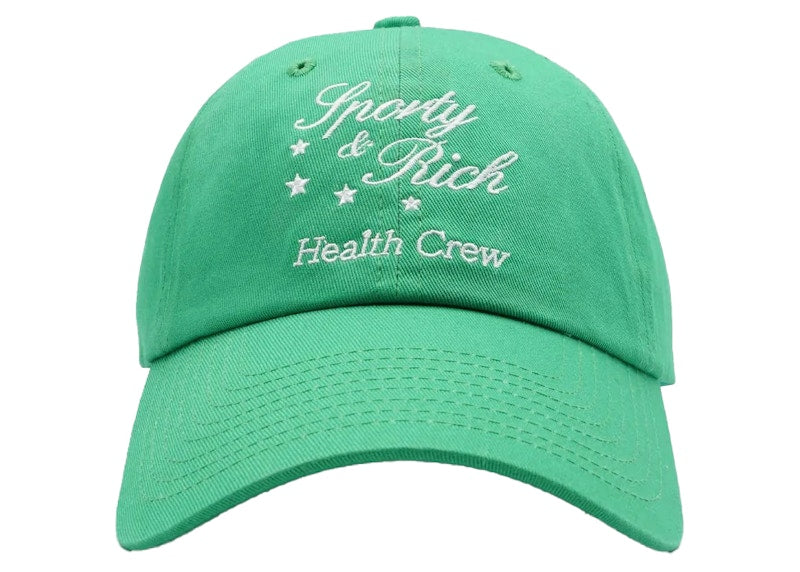 Sporty & Rich Stars Health Crew Hat Green/White