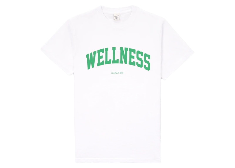 Sporty & Rich Wellness Ivy T-shirt White/Jolly Green