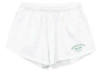 Sporty & Rich Wellness Studio Disco Short White/Jolly Green