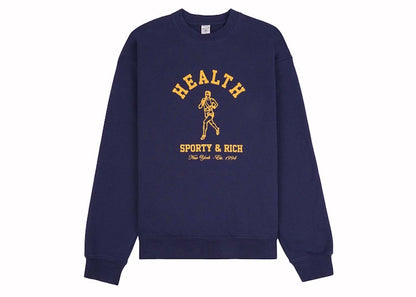 Sporty & Rich x adidas Originals NY Running Club Crewneck Navy/Gold