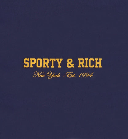 Sporty & Rich x adidas Originals NY Running Club Sweatpant Navy/Gold