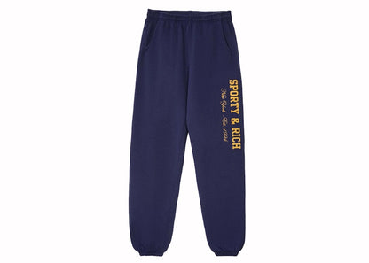 Sporty & Rich x adidas Originals NY Running Club Sweatpant Navy/Gold