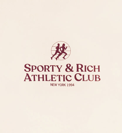Sporty & Rich x adidas Originals S&R Athletic Club Crewneck Cream/Merlot