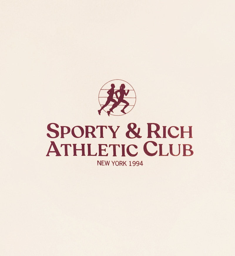 Sporty & Rich x adidas Originals S&R Athletic Club Crewneck Cream/Merlot
