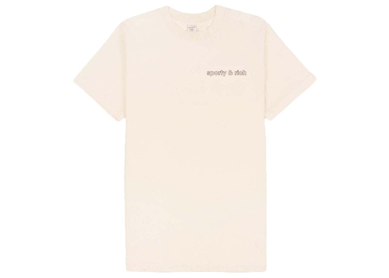 Sporty & Rich x adidas Originals Stay Active T-Shirt Cream/Merlot