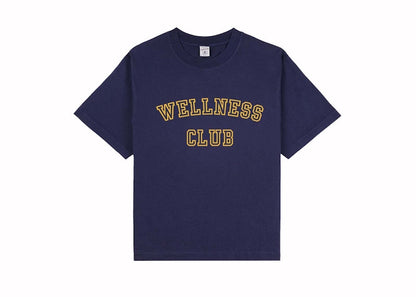 Sporty & Rich x adidas Originals Wellness Club Cropped Tee Navy/Gold