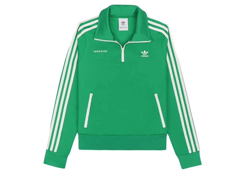 Sporty & Rich x adidas Quarter Zip Track Jacket Jolly Green/Cream