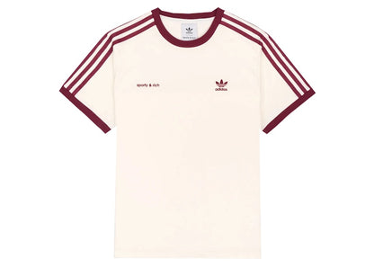 Sporty & Rich x adidas Ringer Tee Cream/Merlot