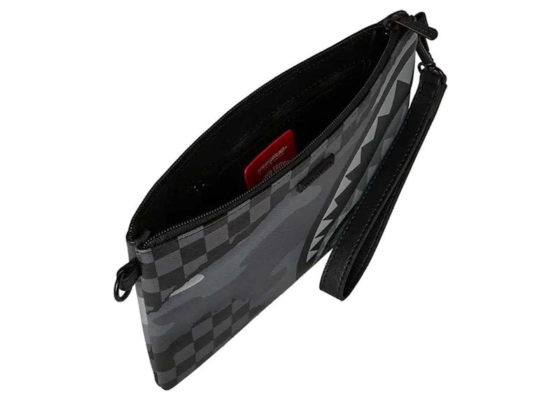 Sprayground 3AM Tear It Up Crossover Clutch Black/Grey Checker/Camo