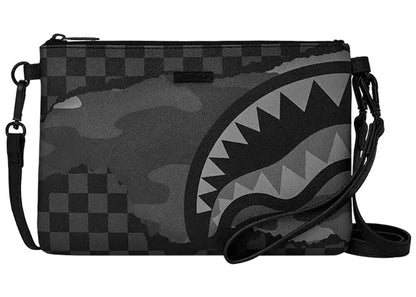 Sprayground 3AM Tear It Up Crossover Clutch Black/Grey Checker/Camo
