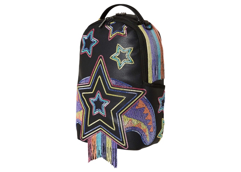 Sprayground A.I.7 Beaded Shark Sandflower Collab (DLXV) Backpack Black/Multi