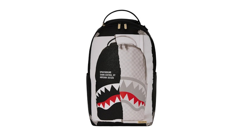 Sprayground Bag On Bag Optical Illusion Sharks In Paris Backpack Multicolor