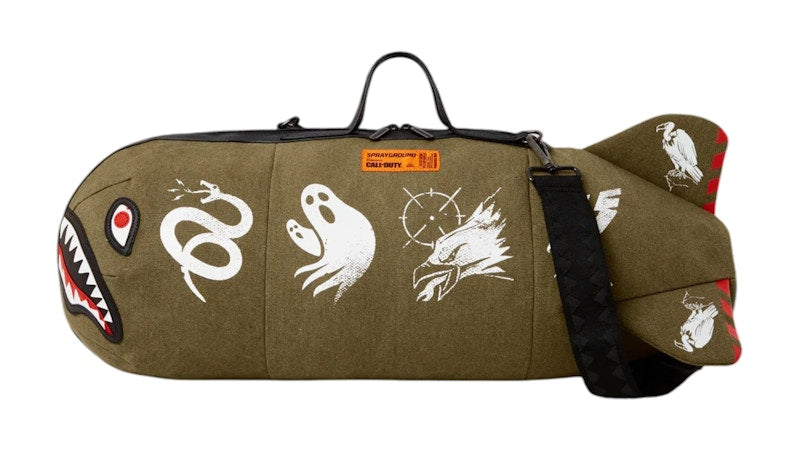 Sprayground Call Of Duty Shark Torpedo Duffle Multicolor