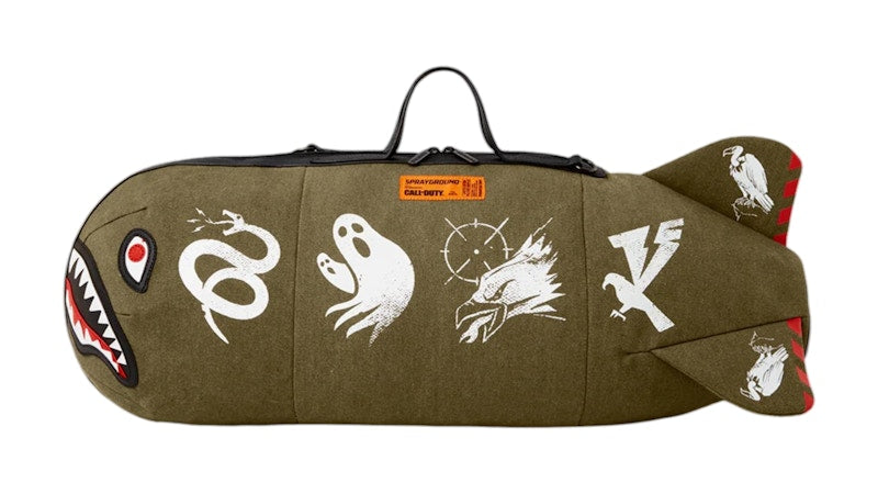 Sprayground Call Of Duty Shark Torpedo Duffle Multicolor