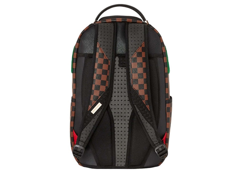 Sprayground Chenille Sip Romeo Air Italia Shark Backpack Brown